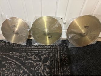 Paiste Cymbals 18” 20” 22” 3 Multi Crash and Ride Cymbals