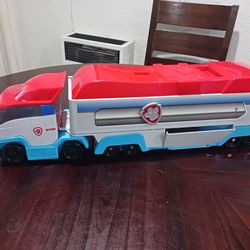 paw patrol trailer with sounds.  Good condition.