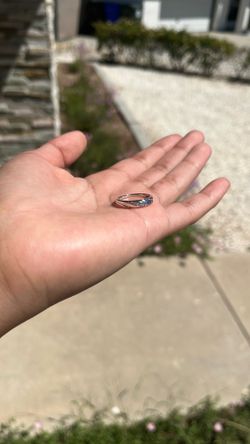 White gold ring with diamonds