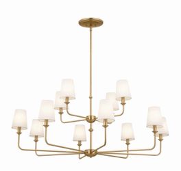 Kichler Pallas 52518BNB 12-Light 42.75in Brushed Natural Brass Chandelier