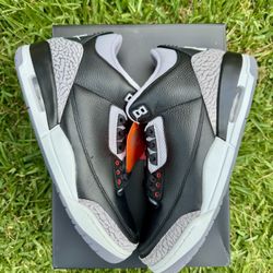 Jordan 3 Black Cement Size 10.5 New 