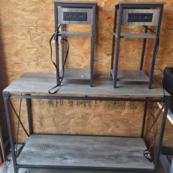 Night Stand Set & Two-tier Console Table $100