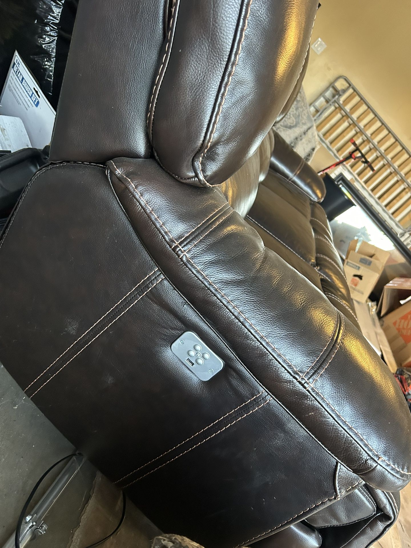 Leather Couch/Reclinable