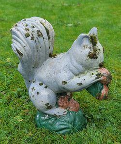 Beautiful Vintage Concrete Squirrel Garden Statue 