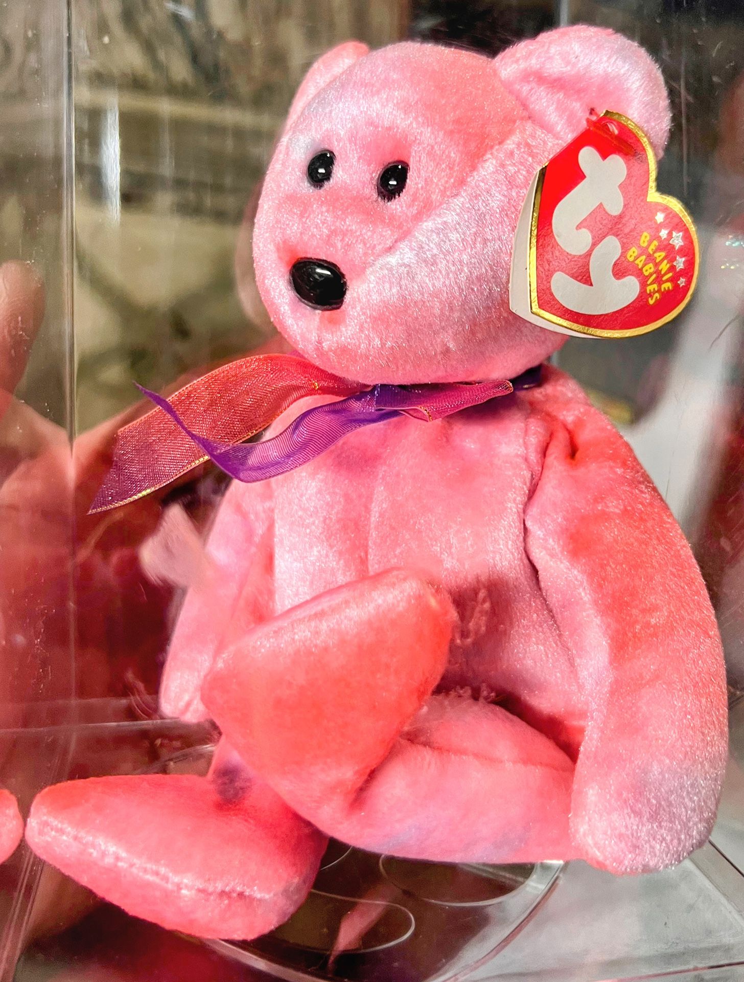 TY Beanie Buddy “Clubby V” the Pink Bear Plushie (13.5 inch)