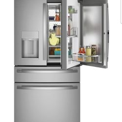 Great Condition GE Profile 27.9 Cu. Ft Refrigerator with Door in Door, Depth 36 3/4, Height 69 7/8