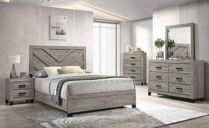 Brand New  Grey 4pc Queen Bedroom Set $795!! King $895!