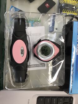 Pyle sports heart rate watch pink button on watch is off Read
