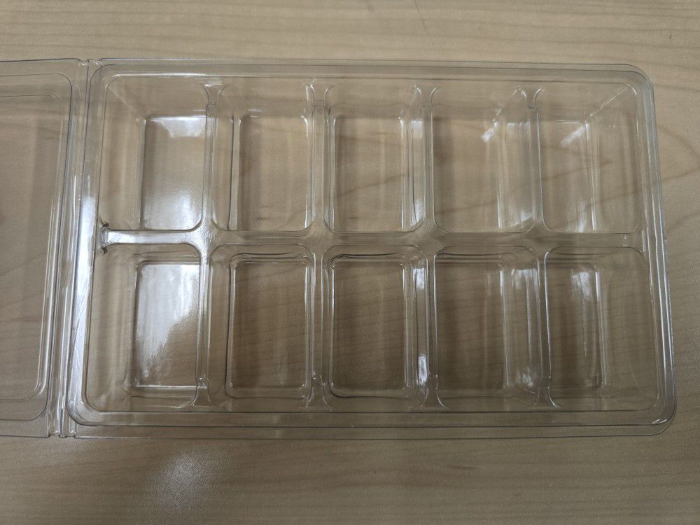 50 Plastic Clamshells Molds Clear Wax Melt Container for Wickless Candles Soap

