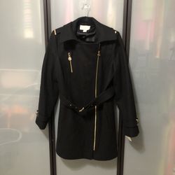 NEW Michael Kors MK Asymmetrical Wool Coat