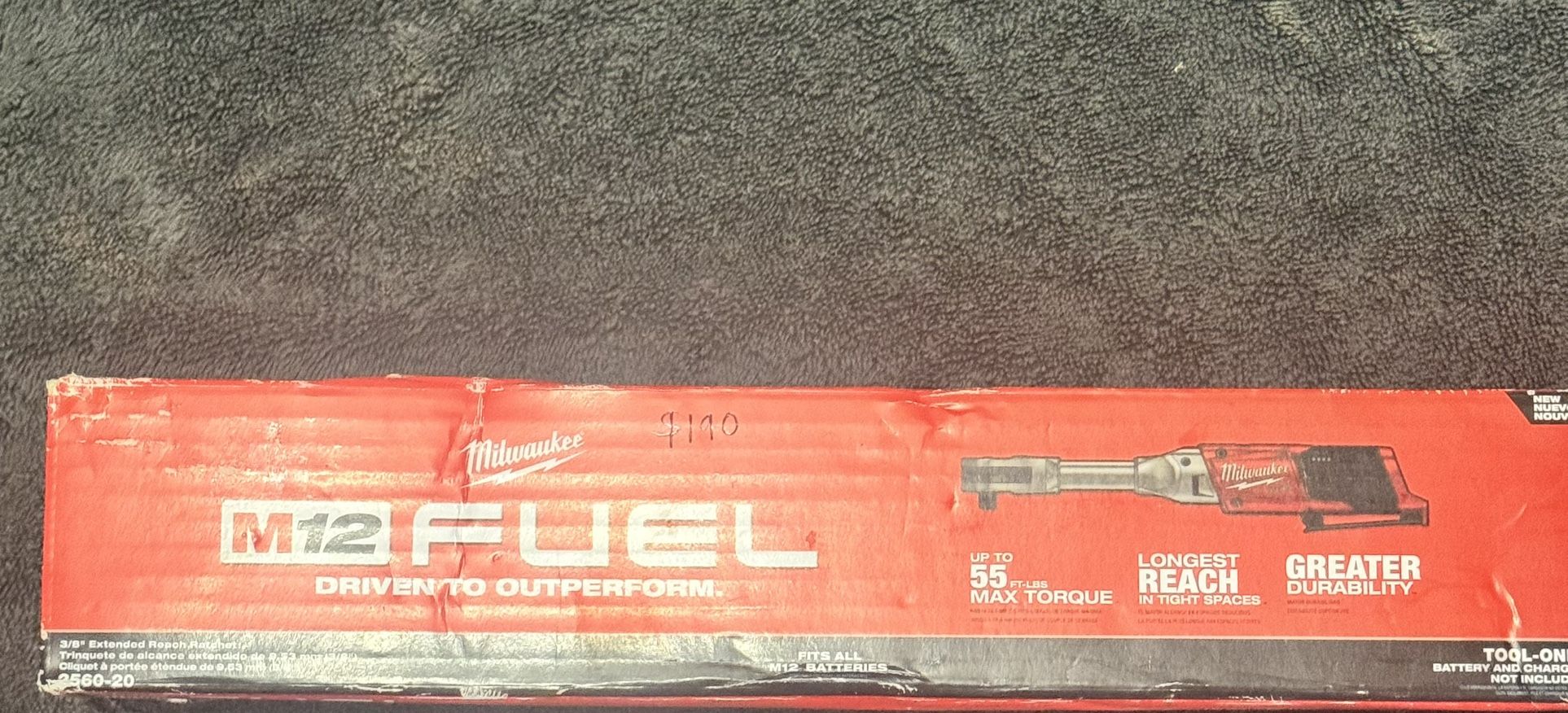 M12 FUEL 12V 3/8 in. Lithium-Ion Brushless Cordless Extended Reach Ratchet (Tool-Only)
