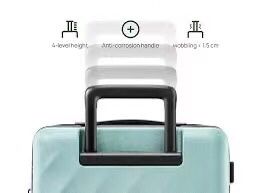 NINETYGO Trunk Luggage 26 Inch, Medium Checked Luggage with Double Spinner Wheels, Anti-Burst Zipper, Hard Case PC Suitcase, Lightweight Travel Luggag