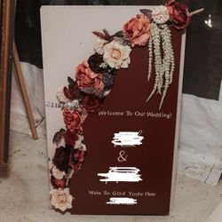 Custom Flower Box  Wedding Welcome Sign 