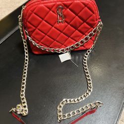 Steve Madden Red Quilted Crossbody Bag