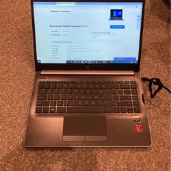 HP 14 Inch Touchscreen Laptop, AMD Ryzen 3 3200U Radeon Vega Mobile GF75 2.6  GHz, 8GB RAM, 256 GB SSD, Windows 10 Home