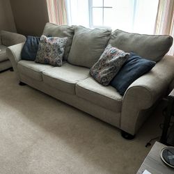 Couch And Loveseat With Pillows 