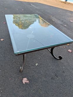 Glass coffee table
