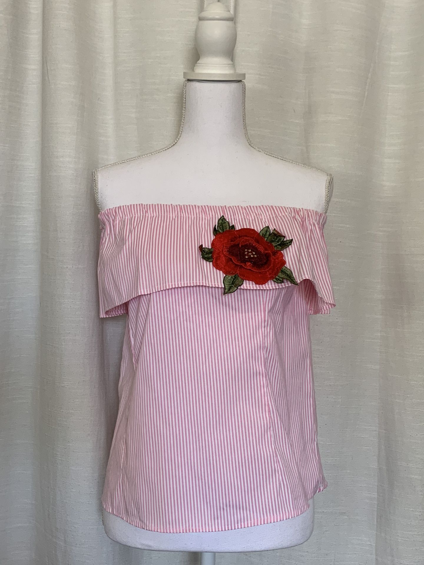 Fanni Pink Off The Shoulder Top (small)