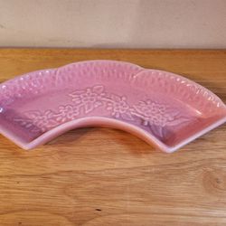 Vintage Pink Trinket Tray Ceramic Glazed California Pottery 504