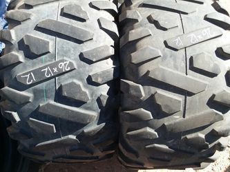 26x12 12 two good atv tires for $45