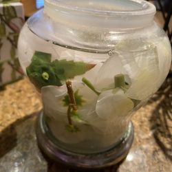 Candle Holder With Flowers