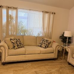 2 Beige Sofas 