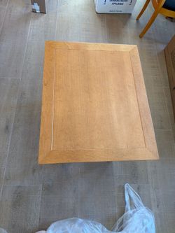 Wooden Accent Side Table, 30 x 24 x 26, X-Stretcher, Good Condition