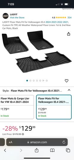 LASFIT Floor Mats Fit for Volkswagen ID.4 2021-2024