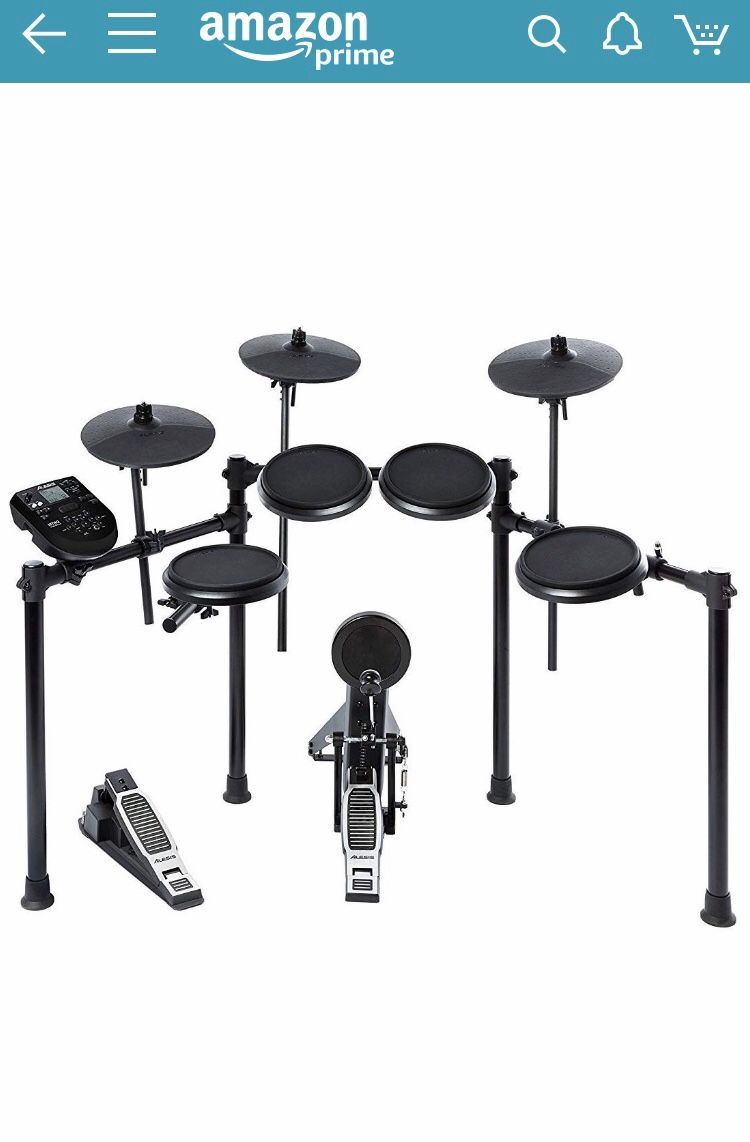 Alesis Nitro Kit | Electronic Drum Set with 8" Snare, 8" Toms, and 10" Cymbals