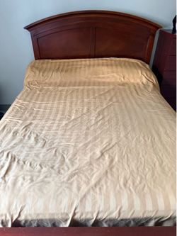 Queen bed frame and mattress