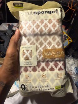 Scrub sponge heavy-duty