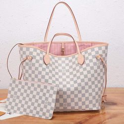 New Authentic Louis Vuitton Ebene Damier Pink/Rose Ballerine Interior Neverfull  MM Handbag for Sale in Valley Stream, NY - OfferUp