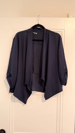 Urban Coco draped-front cardigan/blazer in Navy