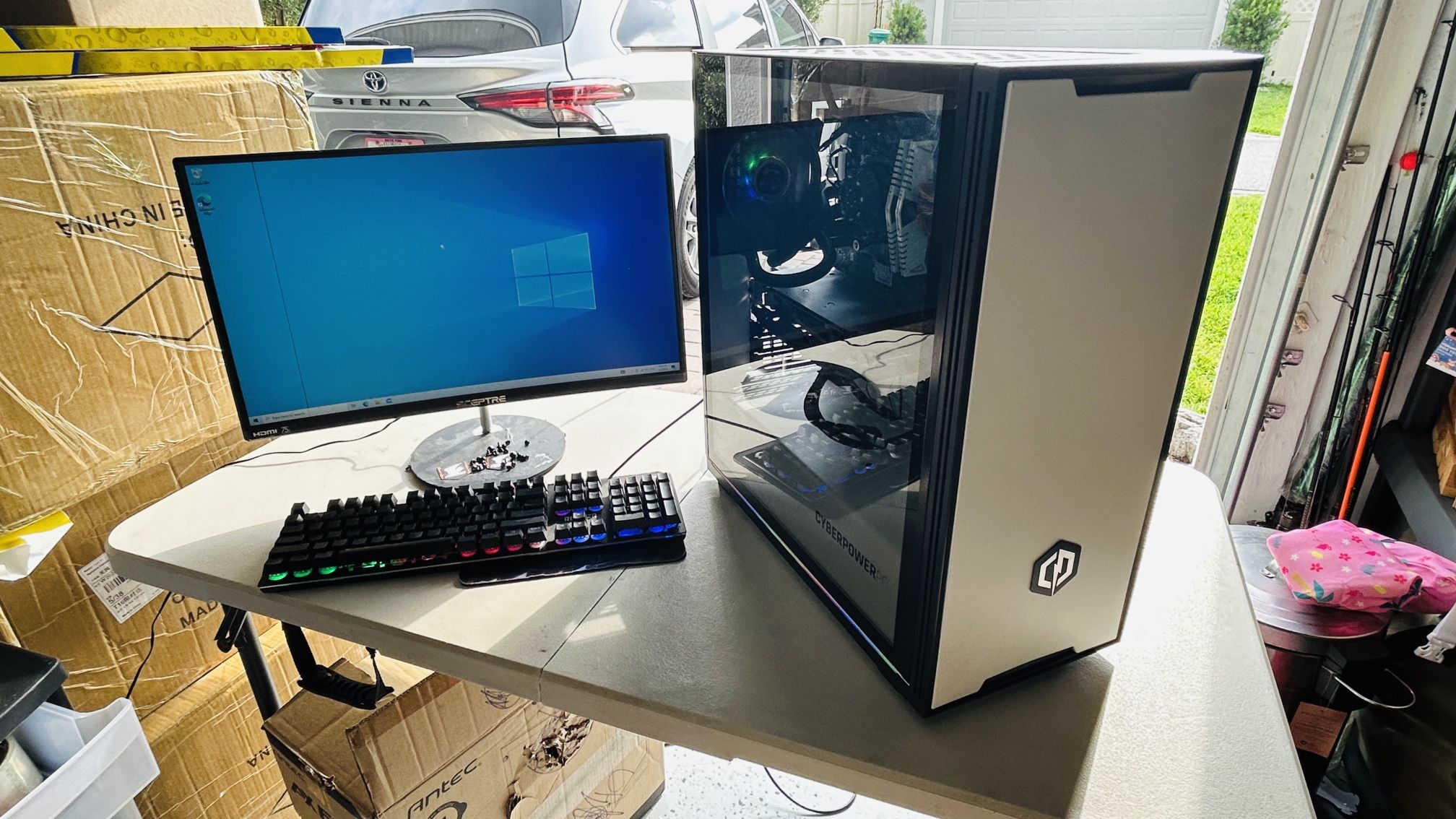 Gaming Pc / ryzen 2700x / Rx580 8g// M.2 128g / Windows 10Pro Computer