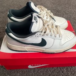 Green and Cream White Nike Dunks