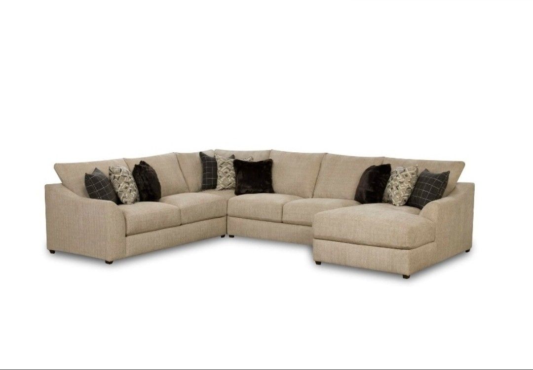 Brand New! 4pc Huge Stationary Sectional 😍/ Take it home with only $39down/Hablamos Español Y Ofrecemos Financiamiento 🙋🏻♂️