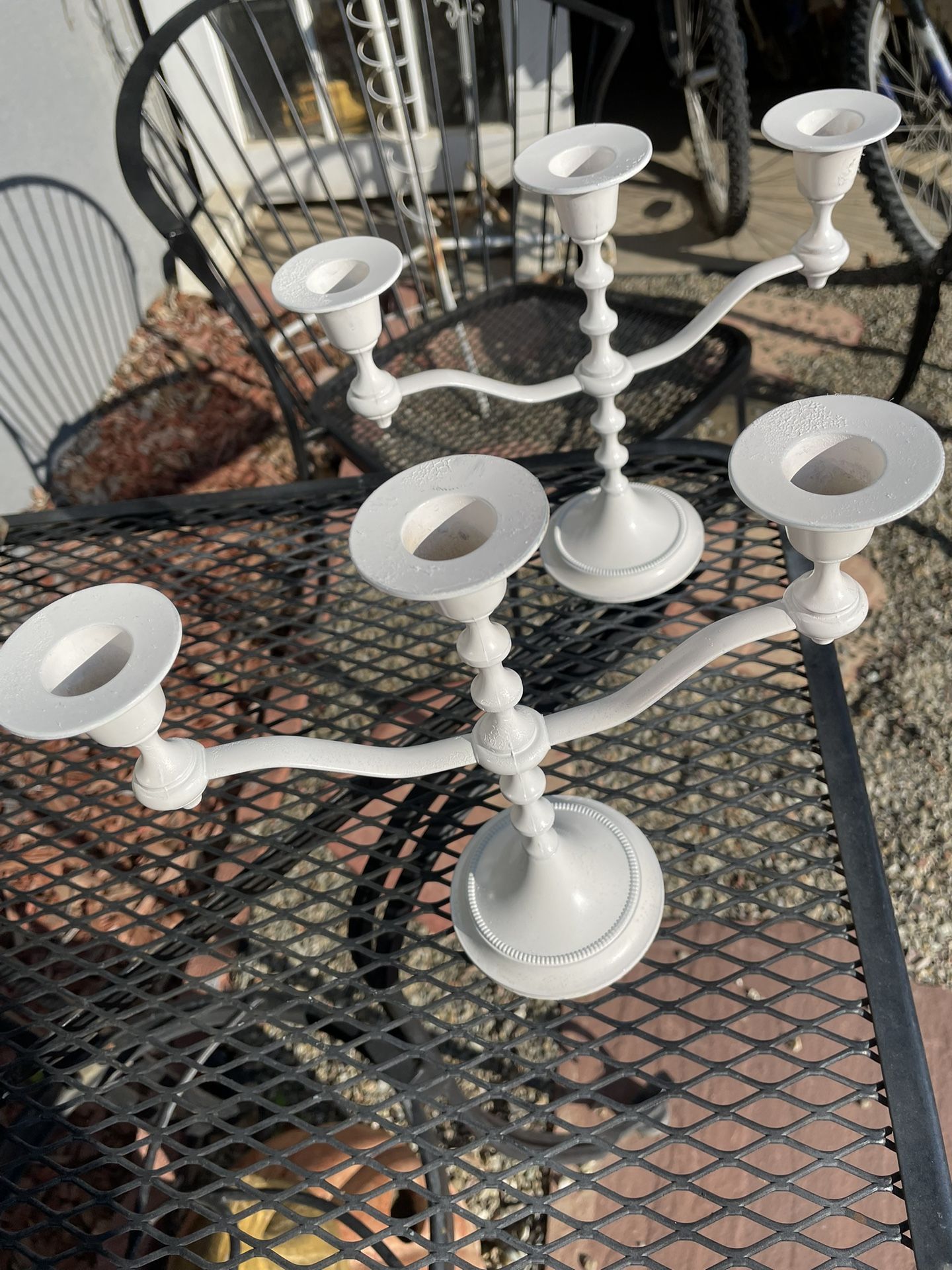 Vintage-Candle holders 8 inches high / 10 inches wide (2)