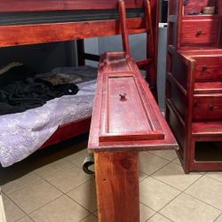 Bunk Bed with Trundle – Sleeps 3 – Ladder & Stairs