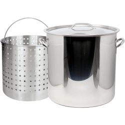 olla De Acero Inoxidable De 42/4 Con Canasta Para Freír