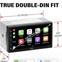 BOSS Audio Systems BVCP9850W Car Stereo - Wireless Apple CarPlay & Android Auto, Double Din, 6.75 Inch Touchscreen, Bluetooth