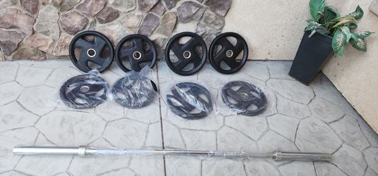 NEW barbell and plate set