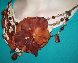 Leather necklace homemade