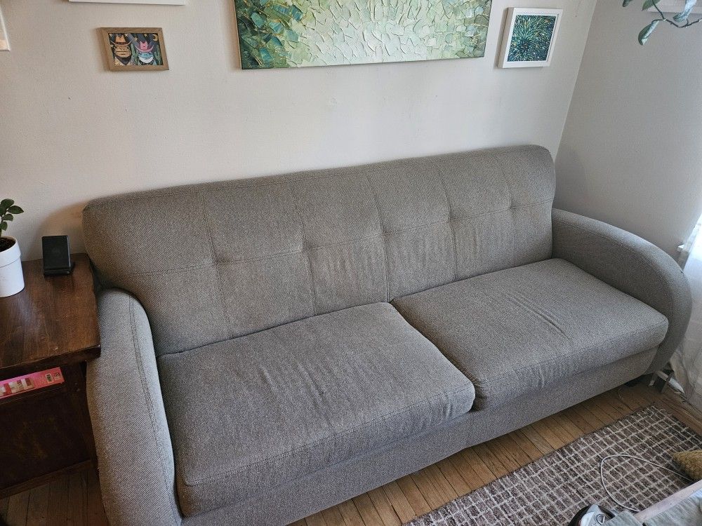 Grey Used Mid Century Modern Couch