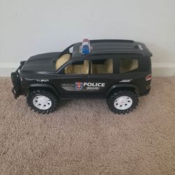 Kids Toy Police SUV – Large Black Patrol Car with Lights