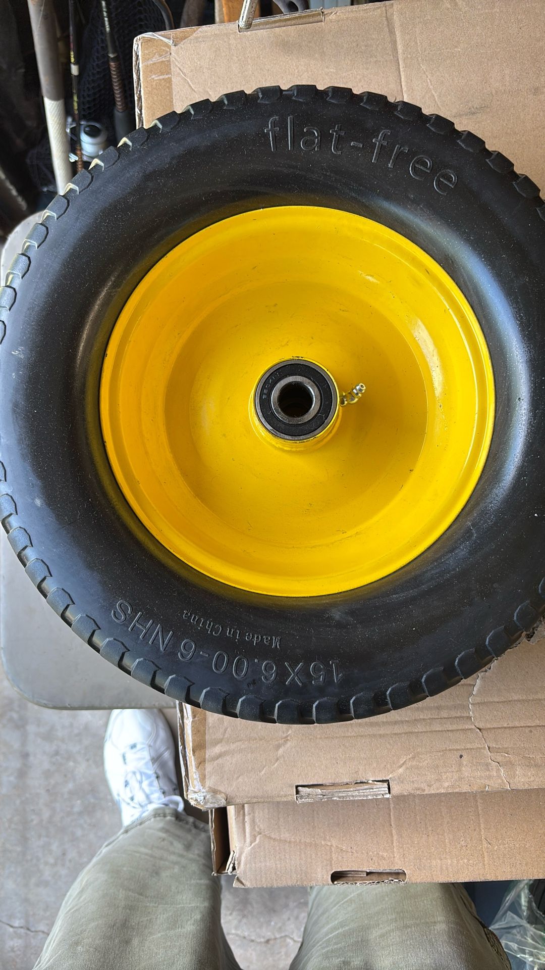 One New Flat Free Lawn Mower Tire.