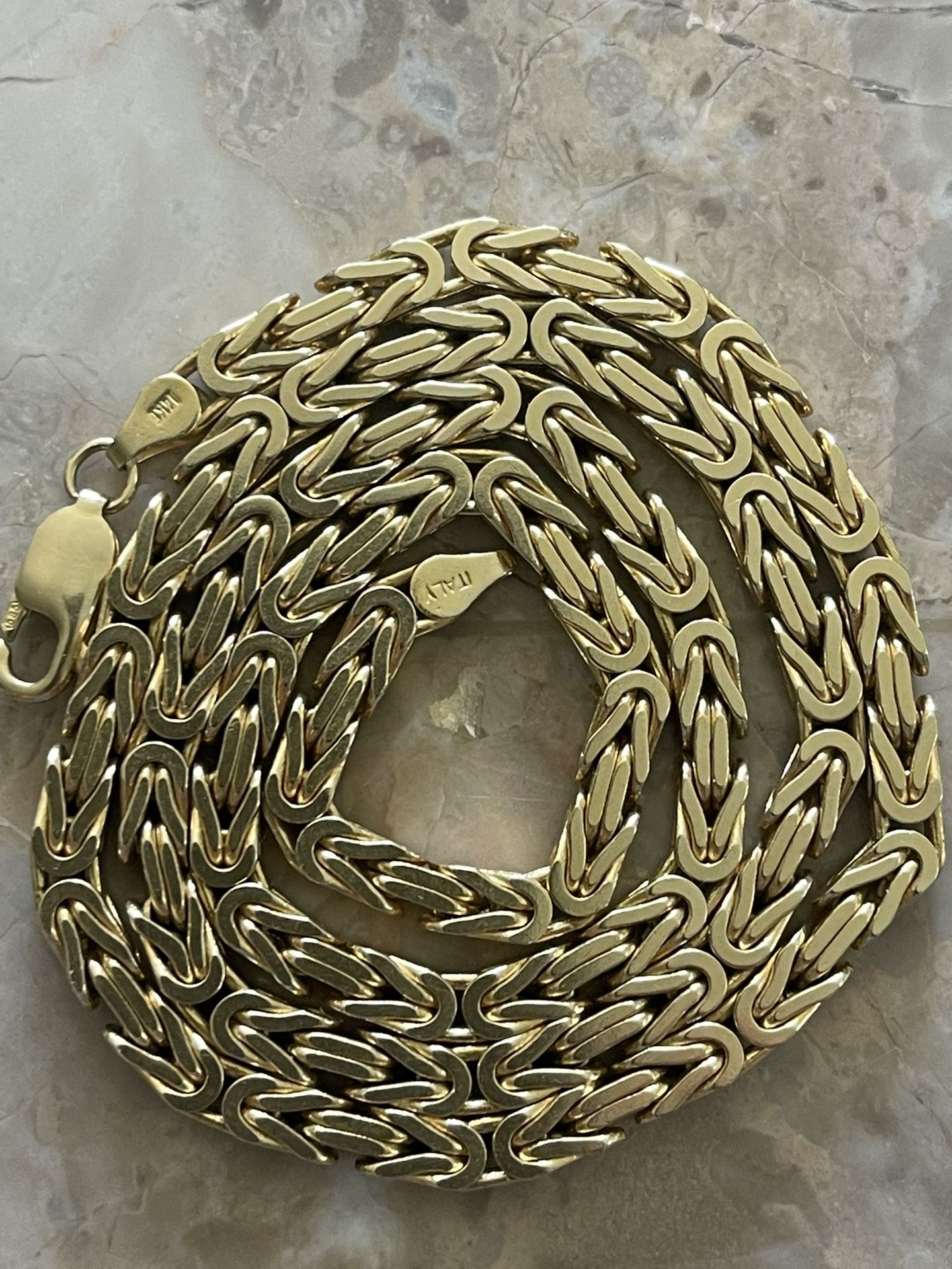 Byzantine Solid 14kt Gold Necklace