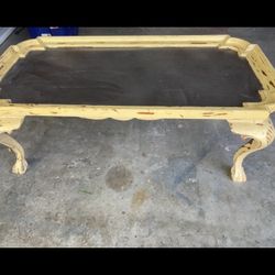 Vintage Coffee Table With Zinc Top