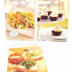 Pampered Chef Seasons Best 3 Recipe Collection Booklets Cookbooks Fall Spring