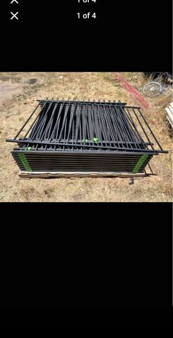 Ironcraft Berkshire 5’ x 6’ Black Aluminum Fence Panels + Posts & Gate – Full Lot