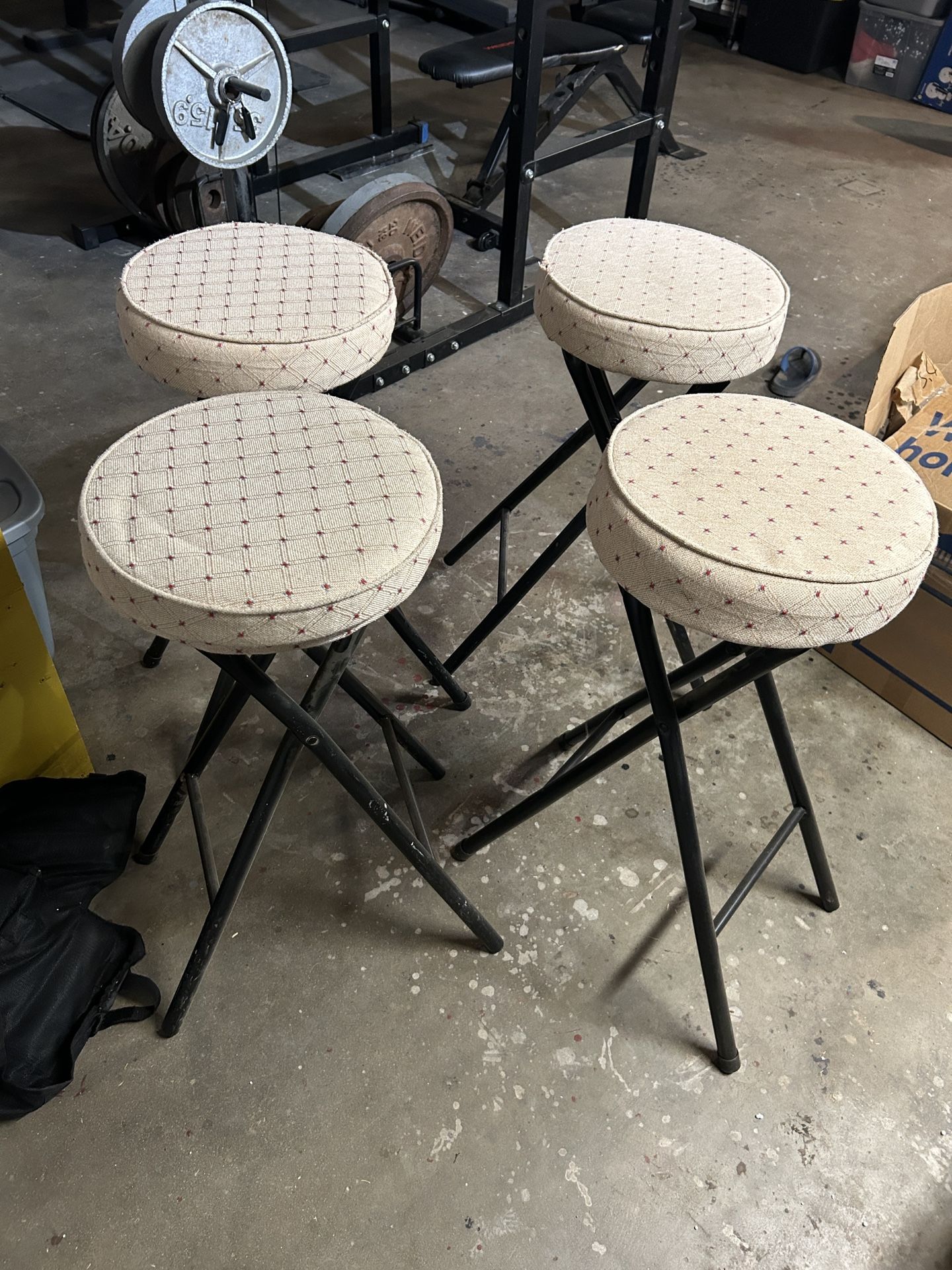 4 Tall Folding Stools